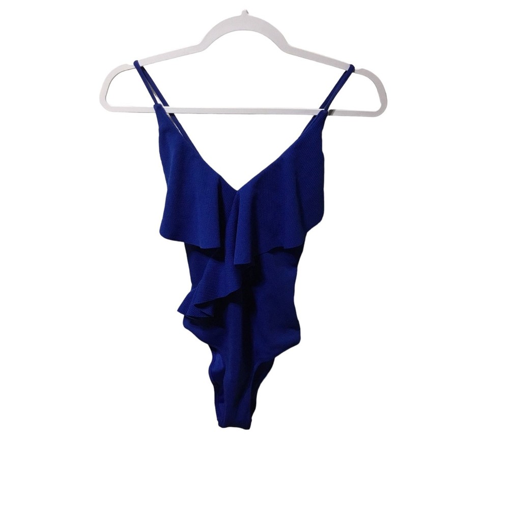 Cupshe One Piece Royal Blue Swim Suit Size Small NWT
